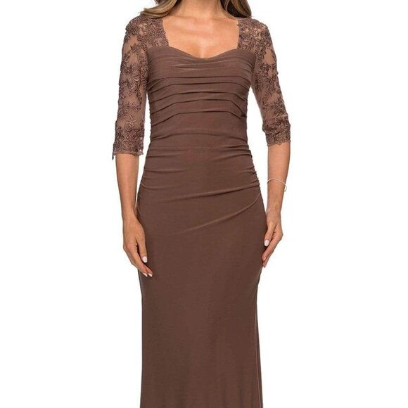 La Femme Dresses & Skirts - NWT La Femme 28056SC Jersey Mother of the Bride Dresses Cocoa Size 16
